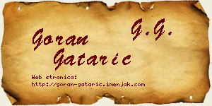 Goran Gatarić vizit kartica